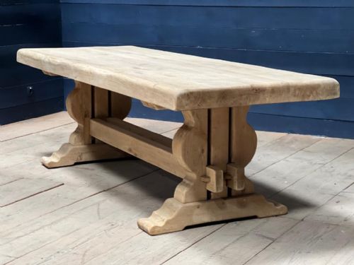 Incredible Huge French Oak Farmhouse Dining Table