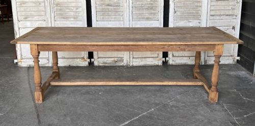 Long & Deep Bleached Oak Farmhouse Dining Table