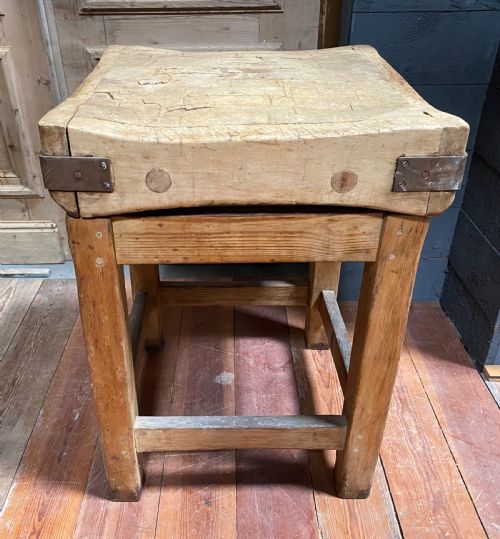 Charming Smaller French Butchers Block