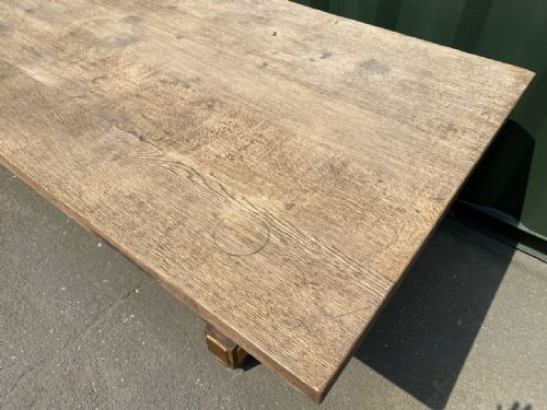 fig 1. Huge Long & Very Deep Oak Farmhouse Table