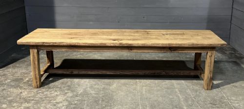 Huge French Bleached Oak Farmhouse Dining Table