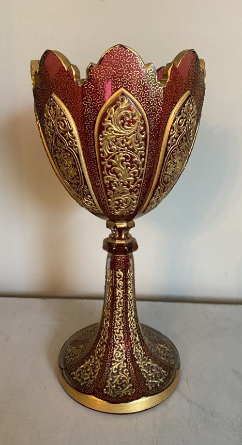 Wonderful Bohemian Ruby Glass Vase