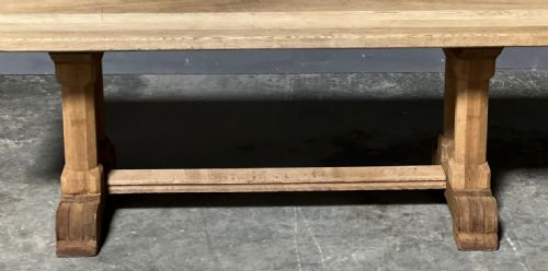 fig 1. Deeper French Bleached Oak Farmhouse Dining Table