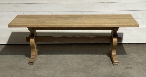 French Bleached Oak Farmhouse Dining Table