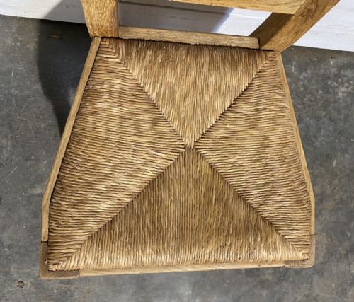 SET 6 FARMHOUSE OAK DINING CHAIRS - ADDITIONAL PHOTO 5