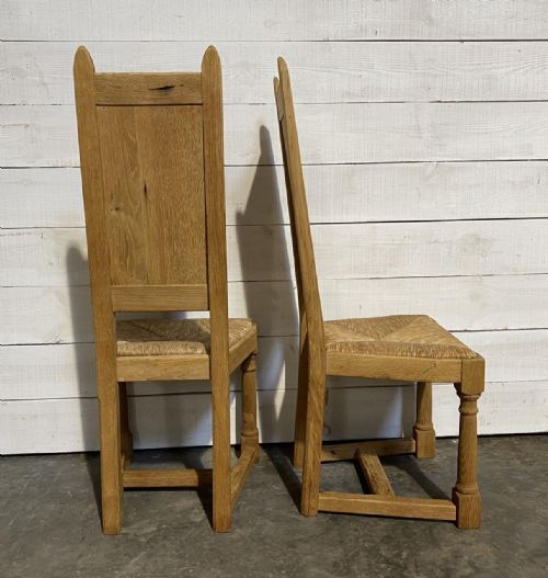 SET 6 FARMHOUSE OAK DINING CHAIRS - ADDITIONAL PHOTO 7
