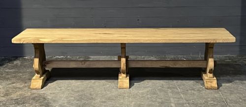 Huge 3m French Bleached Oak Farmhouse Dining Table