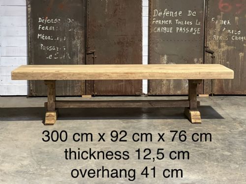 fig 1. Magnificent Huge 3 Meter Oak Farmhouse Dining Table