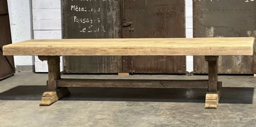 fig 2. Magnificent Huge 3 Meter Oak Farmhouse Dining Table