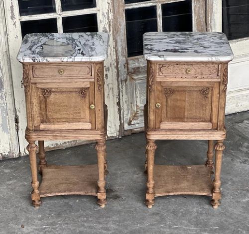 Pair French Bedside Cabinets