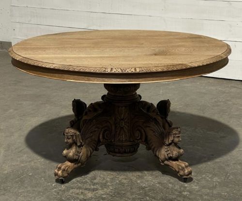 Rare French Oak Hunting Table