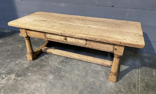 French Bleached Oak Farmhouse Coffee Table
