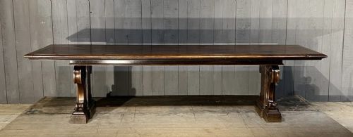 fig 1. Magnificent Huge French Walnut Dining Table