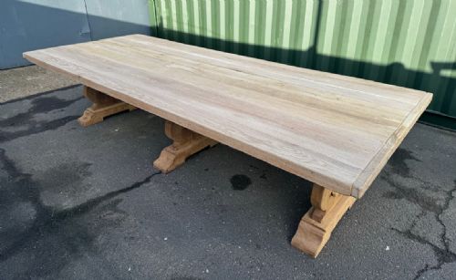 fig 2. Incredible Huge Long & Deep Oak Farmhouse Dining Table