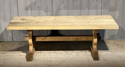 French Bleached Oak Farmhouse Dining Table