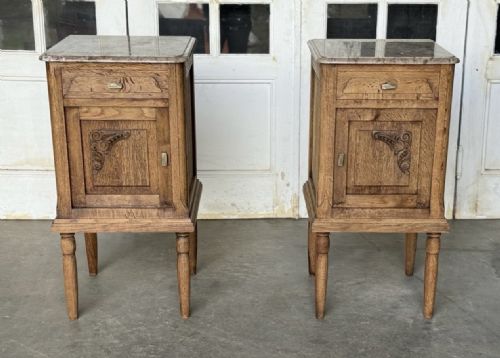 Pair French Bedside Cupboards