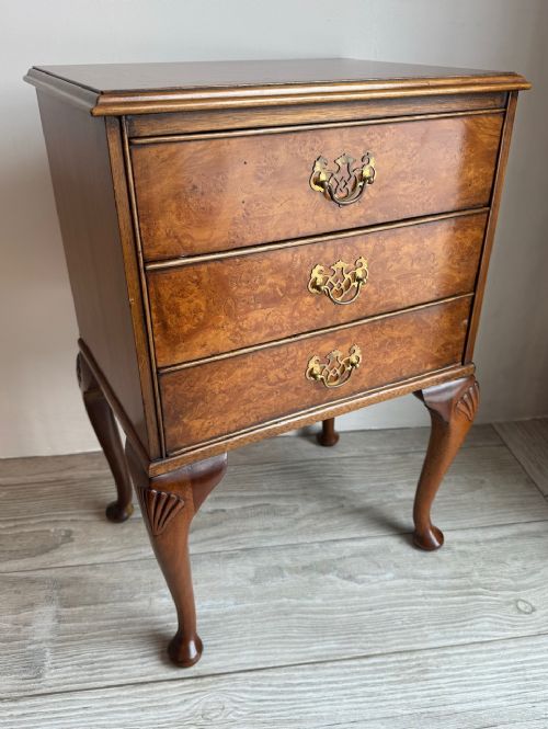 Burr Walnut Bedside Drawers