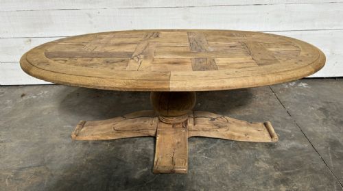 Superb Large French Bleached Oak Coffee Table