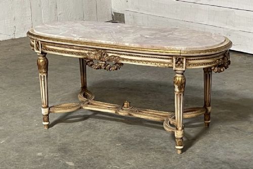 Stylish French Marble Top Coffee Table