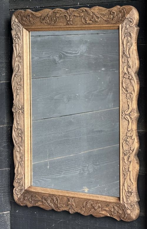French Bleached Oak Wall Mirror