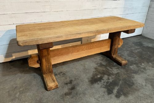 French Bleached Oak Farmhouse Dining Table Rustic Feel