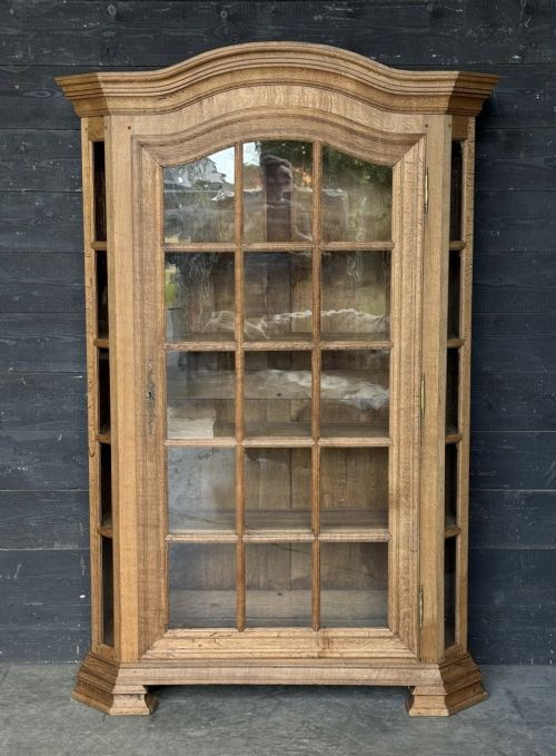 French Bleached Oak Display Cabinet