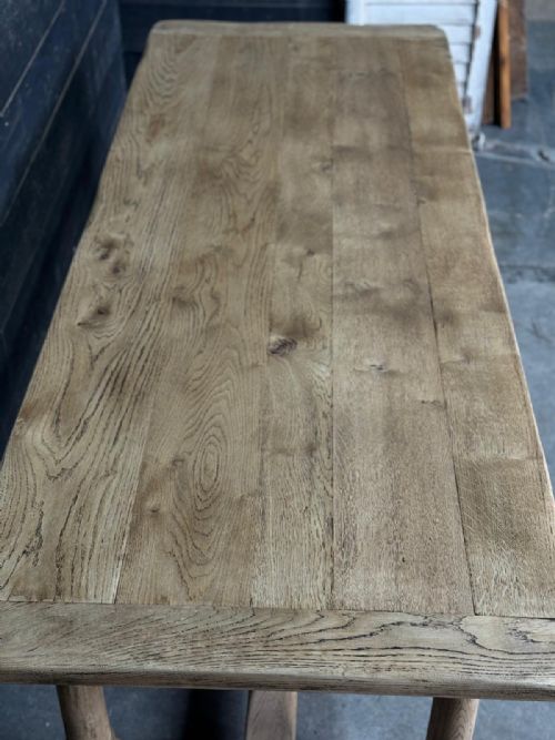 GOOD QUALITY BLEACHED OAK FARMHOUSE DINING TABLE - ADDITIONAL PHOTO 10