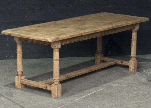 GOOD QUALITY BLEACHED OAK FARMHOUSE DINING TABLE - ADDITIONAL PHOTO 24