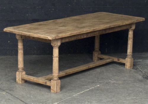 GOOD QUALITY BLEACHED OAK FARMHOUSE DINING TABLE - ADDITIONAL PHOTO 26