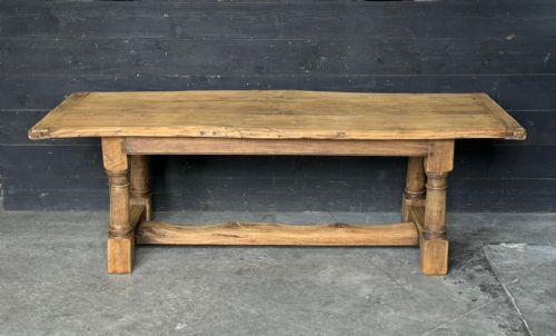 Characterful Bleached Oak Farmhouse Dining Table