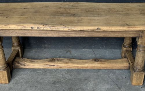 fig 1. Characterful Bleached Oak Farmhouse Dining Table