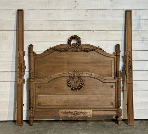 Superb French Walnut Louis Xvi Bed