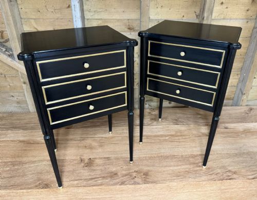 Pretty Pair French Louis Xvi Bedsides