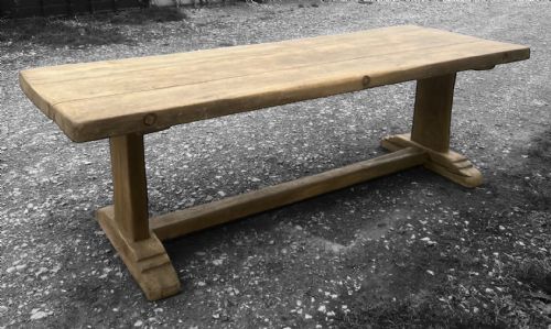 Larger 3 Plank Oak Farmhouse Dining Table