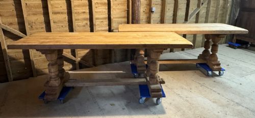 Very Rare Pair Farmhouse Dining Tables