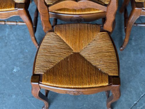 SET 8 FRENCH LADDER BACK DINING CHAIRS - ADDITIONAL PHOTO 12