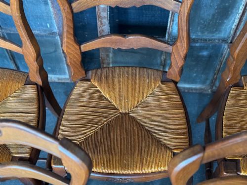SET 8 FRENCH LADDER BACK DINING CHAIRS - ADDITIONAL PHOTO 14
