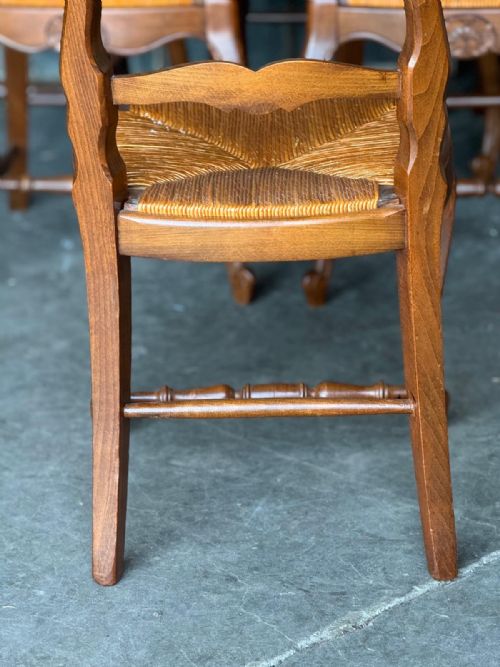 SET 8 FRENCH LADDER BACK DINING CHAIRS - ADDITIONAL PHOTO 18