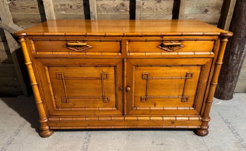 French Faux Bamboo Cupboard