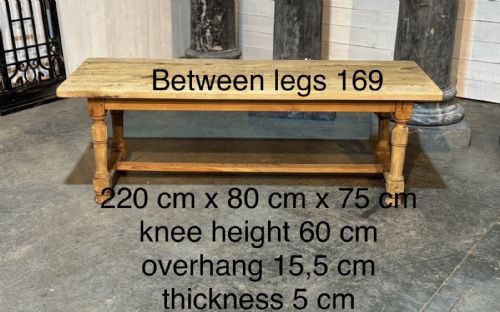 CHARACTERFUL BLEACHED OAK FARMHOUSE DINING TABLE - ADDITIONAL PHOTO 2