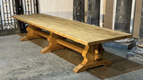 Huge 4 Meter Oak Farmhouse Dining Table