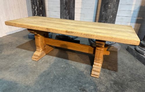 Good Quality Bleached Oak Farmhouse Dining Table