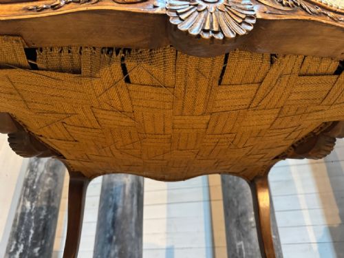 LOVELY FRENCH WALNUT ARM CHAIR - ADDITIONAL PHOTO 8