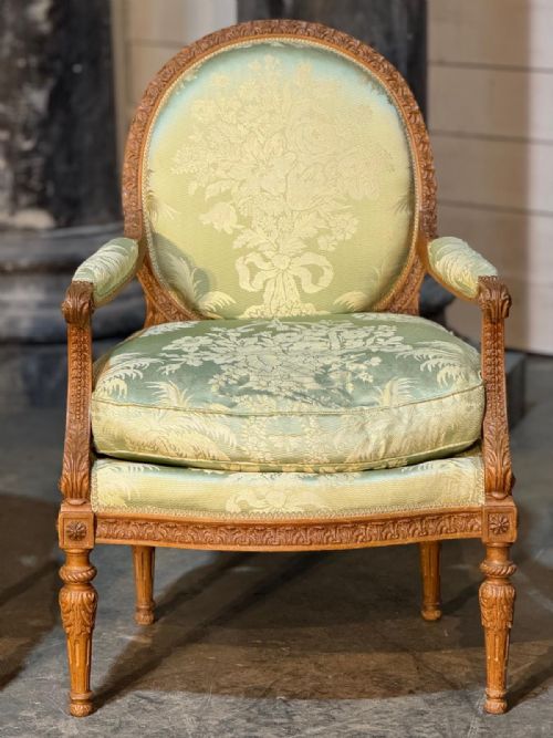COMFORTABLE PAIR FRENCH BERGERE CHAIRS - ADDITIONAL PHOTO 4