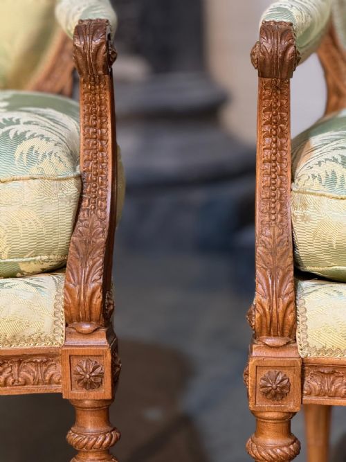 COMFORTABLE PAIR FRENCH BERGERE CHAIRS - ADDITIONAL PHOTO 5