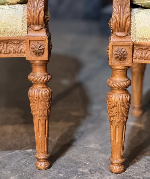 COMFORTABLE PAIR FRENCH BERGERE CHAIRS - ADDITIONAL PHOTO 6
