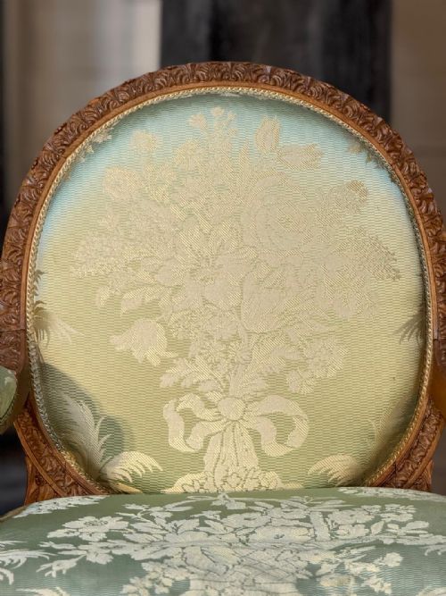 COMFORTABLE PAIR FRENCH BERGERE CHAIRS - ADDITIONAL PHOTO 7