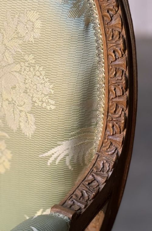 COMFORTABLE PAIR FRENCH BERGERE CHAIRS - ADDITIONAL PHOTO 9