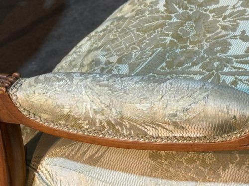 COMFORTABLE PAIR FRENCH BERGERE CHAIRS - ADDITIONAL PHOTO 17