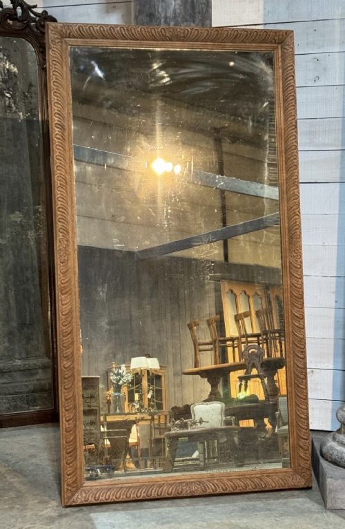 Large French Carved Oak French Wall Mirror